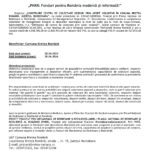 COMUNICAT DE PRESĂ